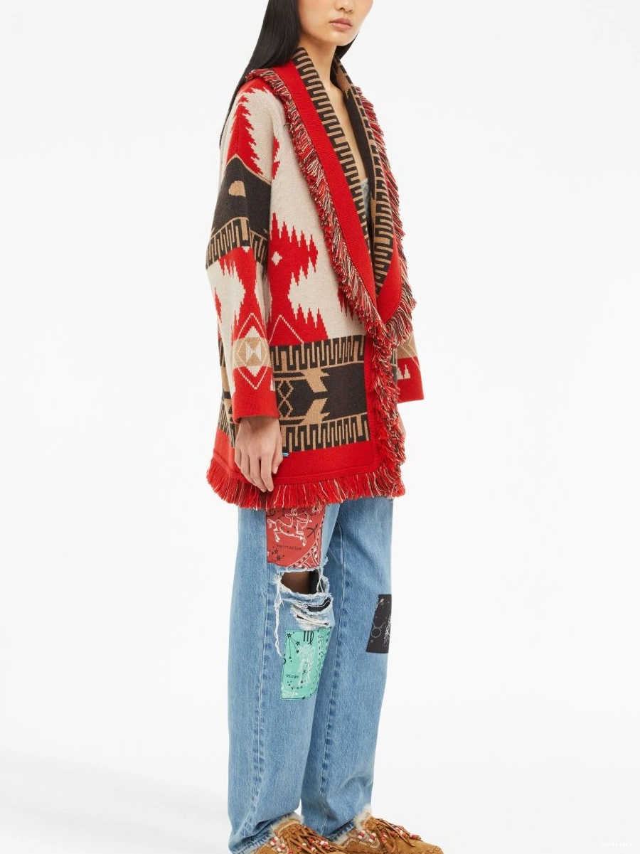 Affordable Women Icon jacquard cardigan cashmere Alanui 0714